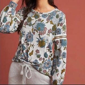Anthropologie DOLAN Tagawa Floral Sweatshirt